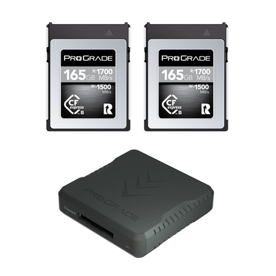 ProGrade Digital CFexpress 2.0 Type B Cobalt Card & PG05.6 Reader Bundle  165GB 2-Pack / PG05.6 CFexpress_B