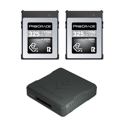 ProGrade Digital CFexpress 2.0 Type B Cobalt Card u0026 PG05.6 Reader Bundle  325GB 2-Pack / PG05.6 CFexpress_B