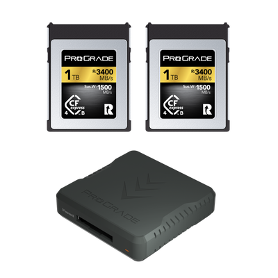 ProGrade Digital CFexpress 4.0 Type B Gold Card & PG05.6 Reader Bundle 1TB  2-Pack / PG05.6 CFexpress_B