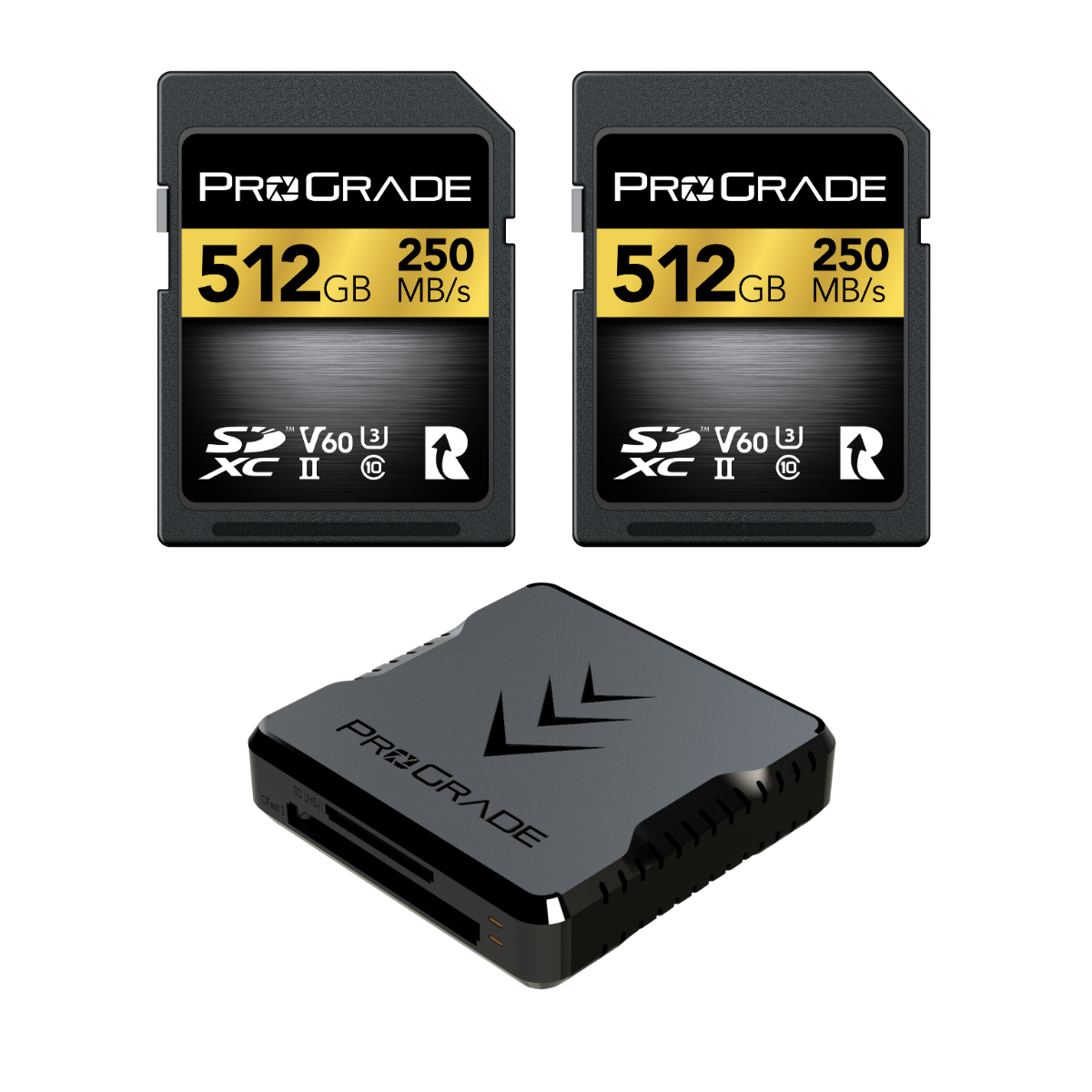 ProGrade Digital SD V60 2-pack & Reader Bundle