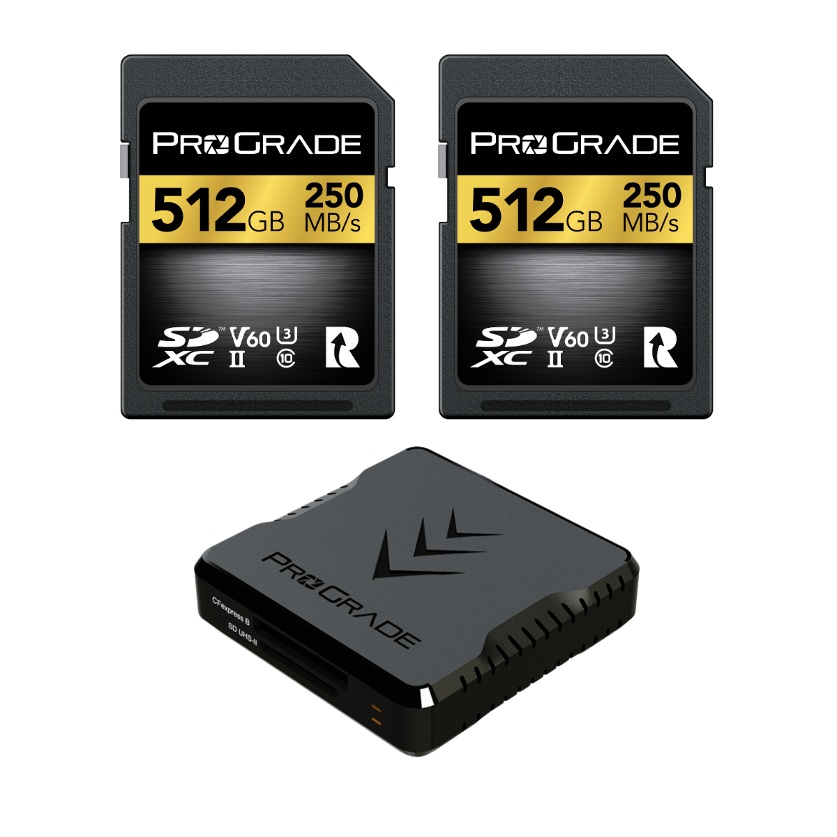 ProGrade Digital SD V60 2-pack & Reader Bundle