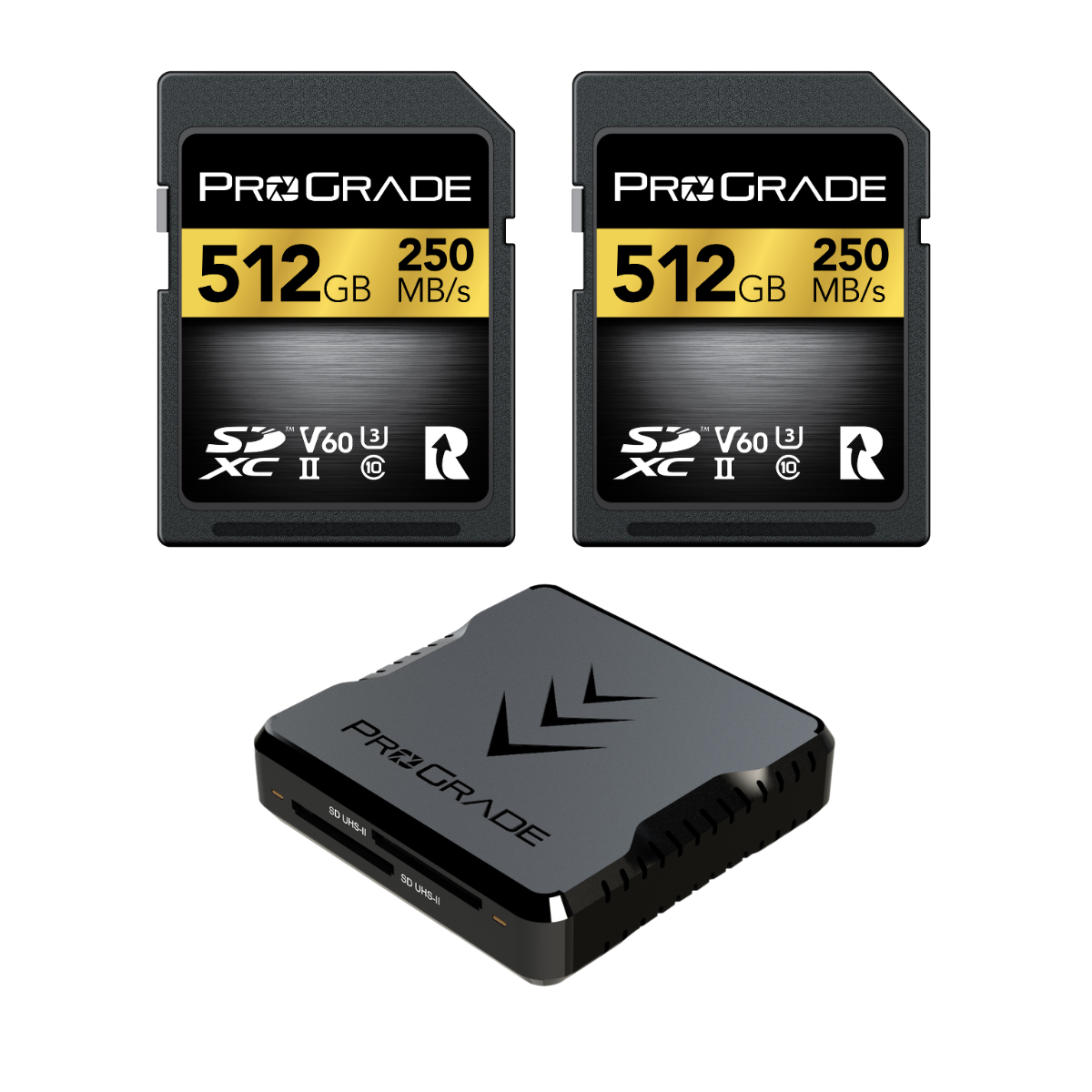 ProGrade Digital SD V60 2-pack & Reader Bundle