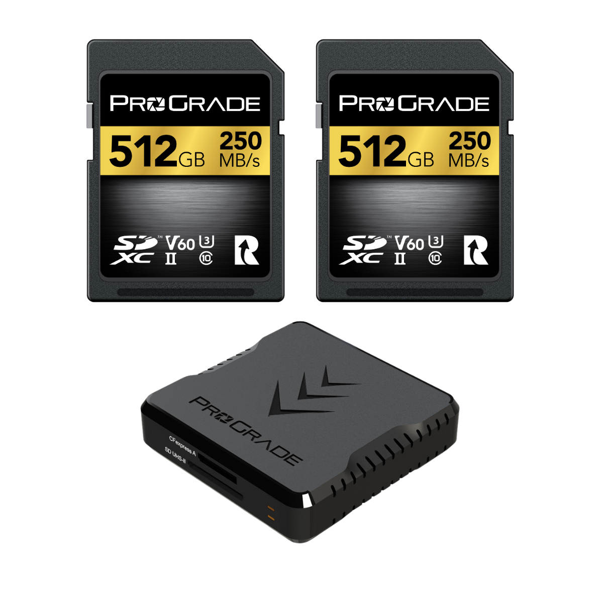 ProGrade Digital SD V60 2-pack & Reader Bundle