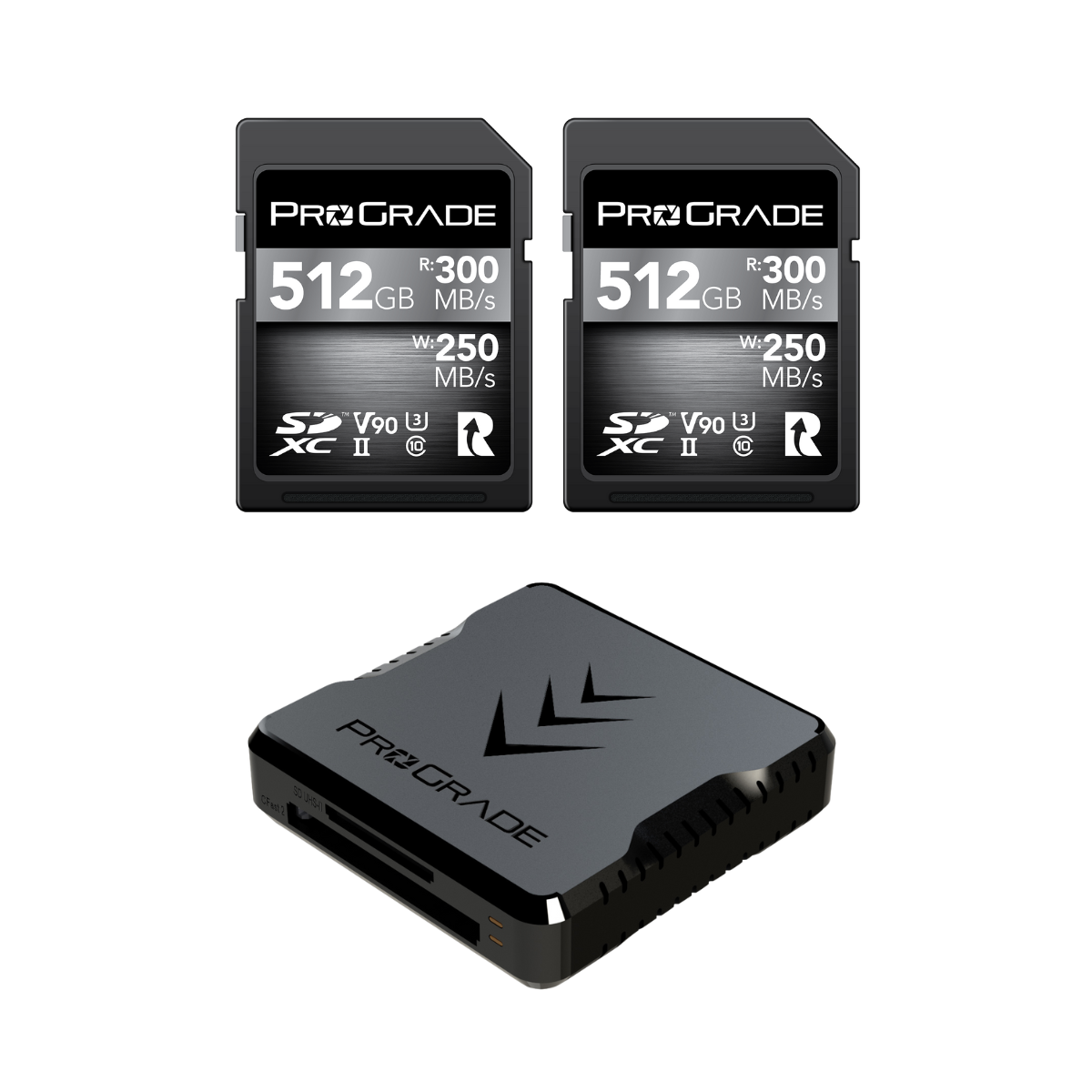 ProGrade Digital SD V90 2-pack & Reader Bundle