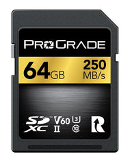 Manufacturer Refurbished ProGrade Digital SDXC UHS-II V60 250R Memory Card