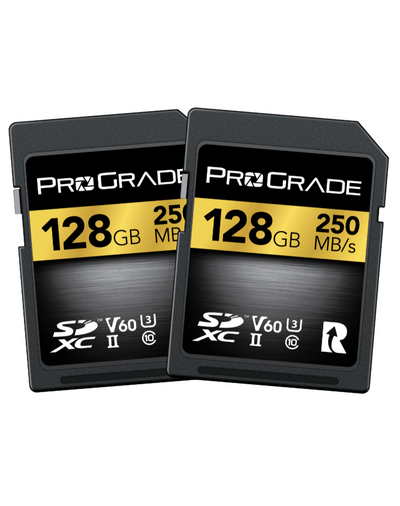 ProGrade Digital SDXC UHS-II V60 250R Gold Memory Card 128GB 2-Pack