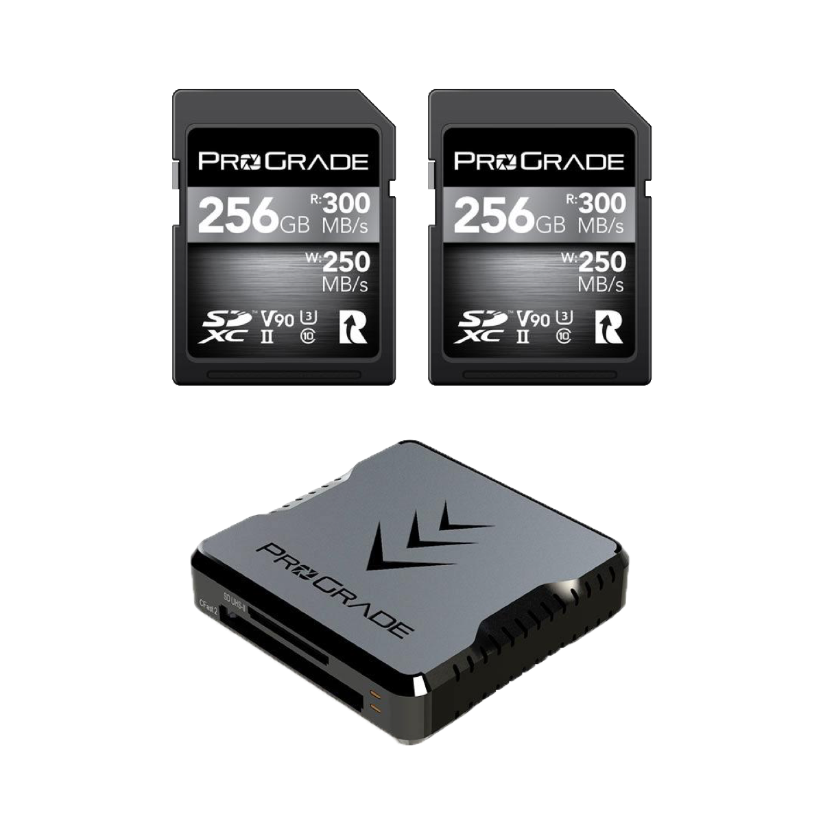 ProGrade Digital SD V90 2-pack & Reader Bundle