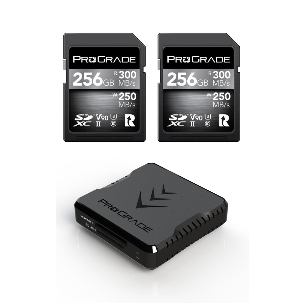 ProGrade Digital SD V90 2-pack & Reader Bundle