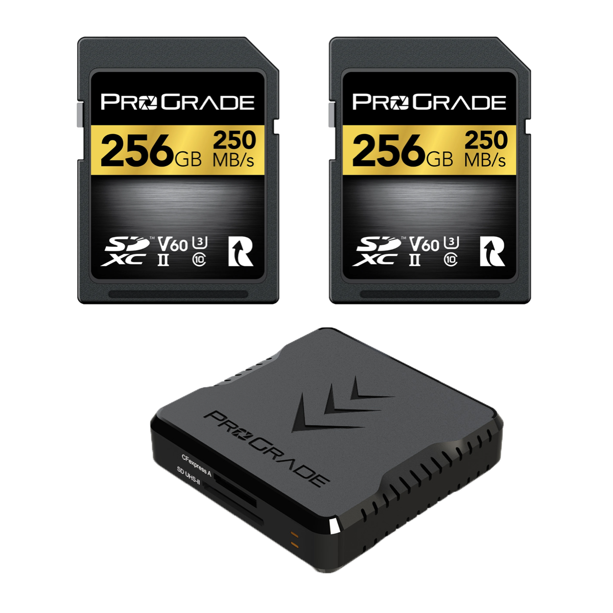 ProGrade Digital SD V60 2-pack & Reader Bundle