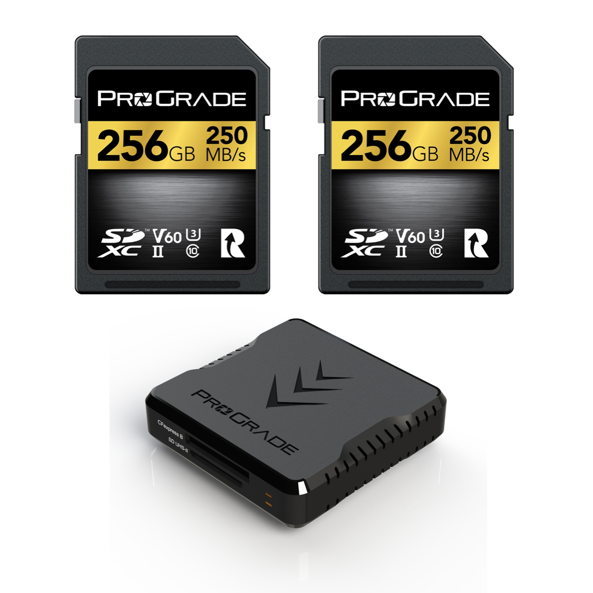 ProGrade Digital SD V60 2-pack & Reader Bundle