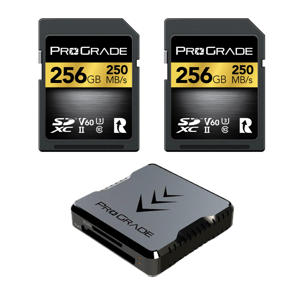 ProGrade Digital SD V60 2-pack & Reader Bundle