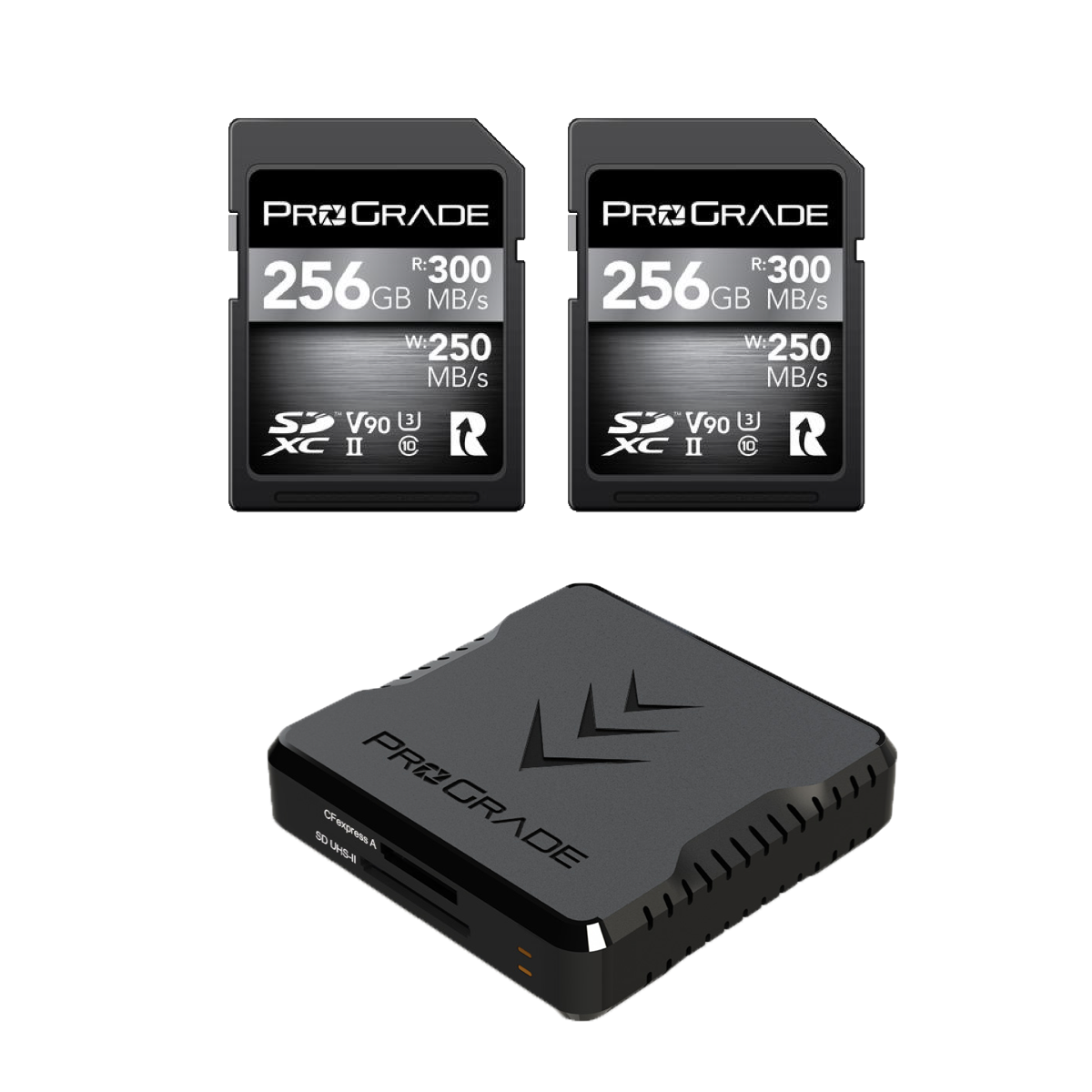 ProGrade Digital SD V90 2-pack & Reader Bundle