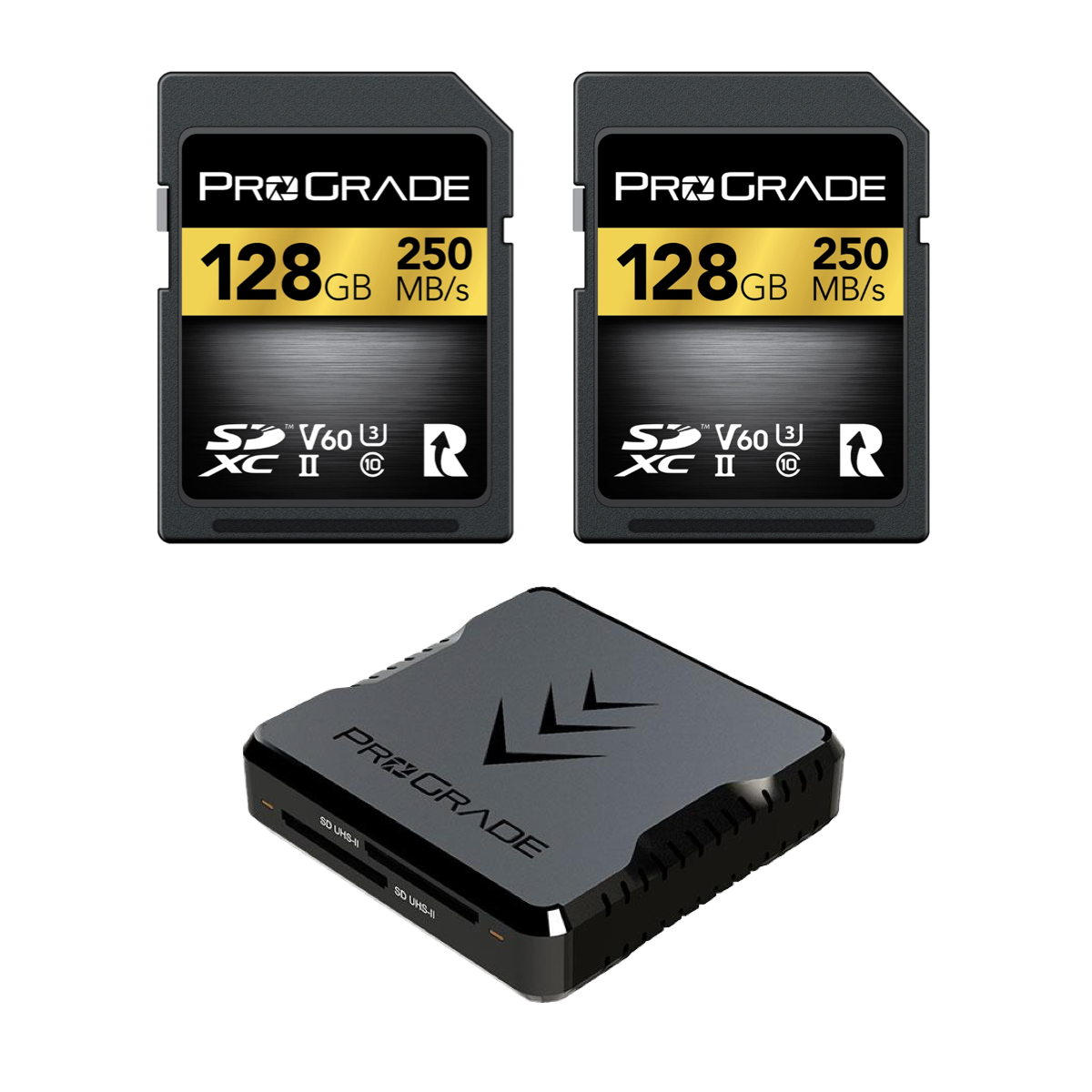 ProGrade Digital SD V60 2-pack & Reader Bundle