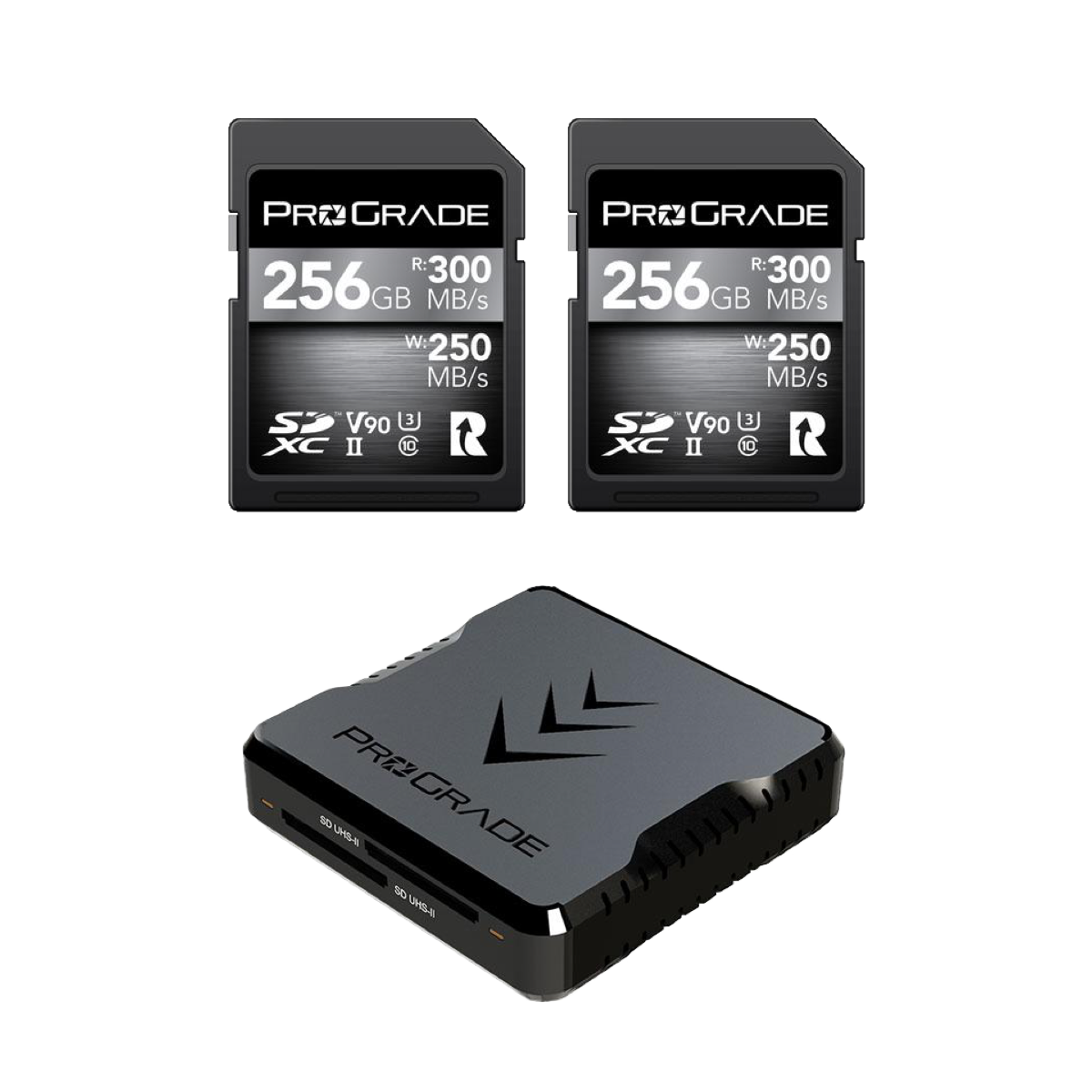 ProGrade Digital SD V90 2-pack & Reader Bundle